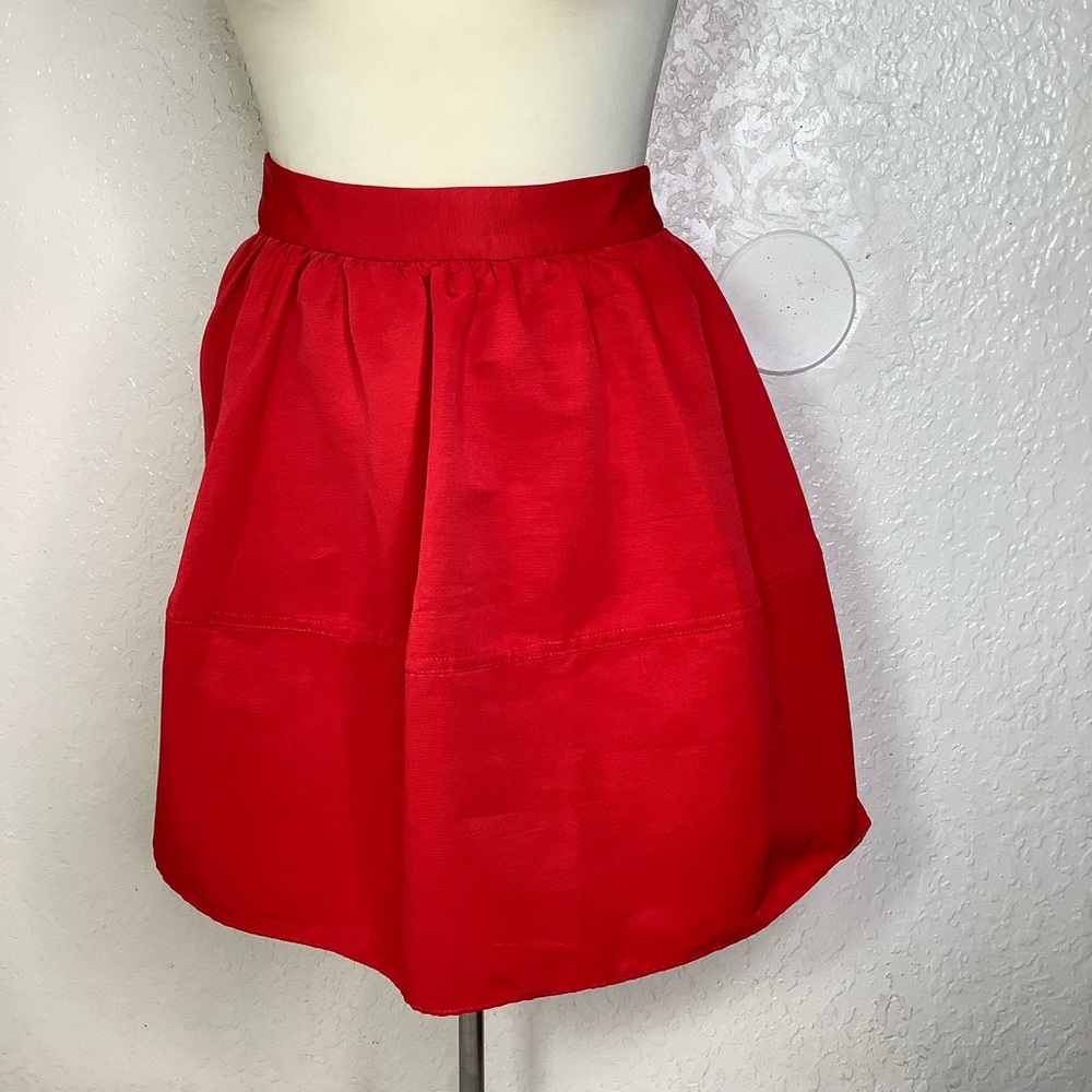 Express happy holiday red skirt